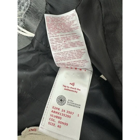 Marni Women's 40 Calf Leather Flared Mini Dress Lined Grey Washed Gorgeous - New - Picture 12 of 16